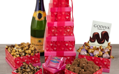 Tower of Love Champagne & 5-Tier Snack Set